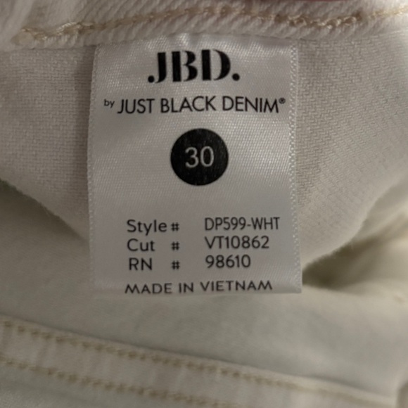 JBD Just Black White Wide Leg Cargo Pants- Size 30 - Picture 6 of 7